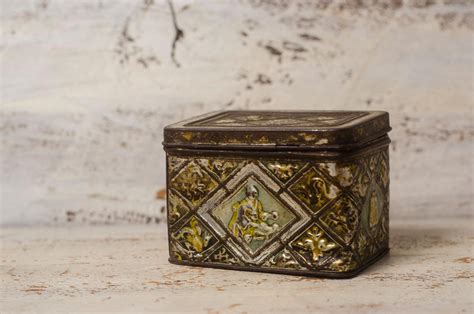 Vintage Square Metal Box 